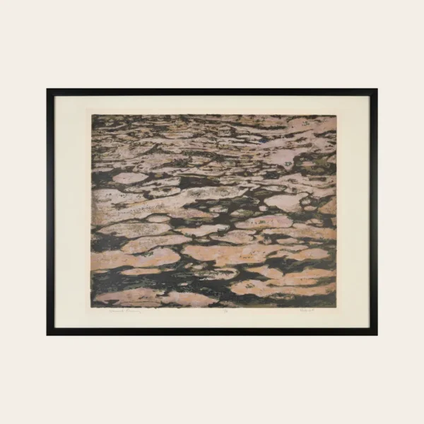 Desert Evening original colour woodblock print edition 2 of 31 dated 1980 signed West 23 art gallery India