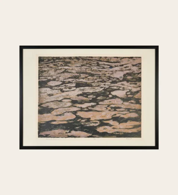 Desert Evening original colour woodblock print edition 2 of 31 dated 1980 signed West 23 art gallery India