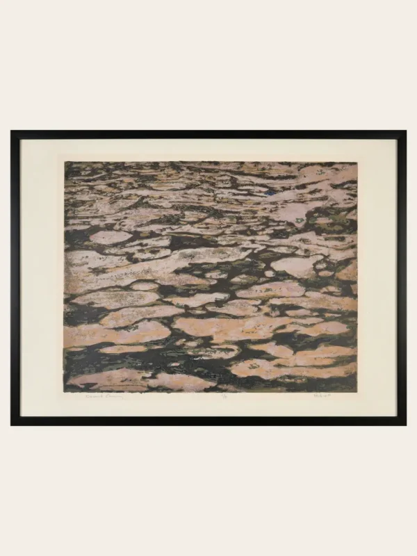 Desert Evening original colour woodblock print edition 2 of 31 dated 1980 signed West 23 art gallery India