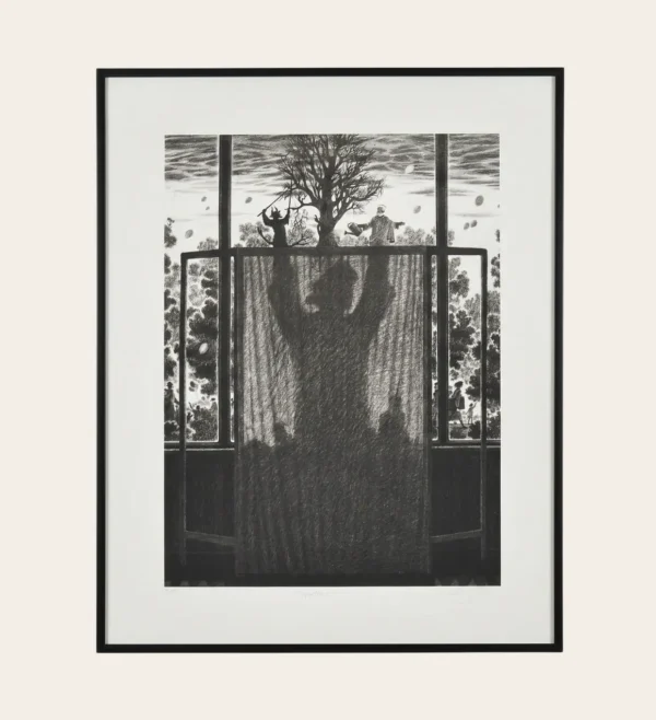 Dmitry Sandjiev Puppeteer original lithograph edition 4 of 75 1981 Making a Film series West 23 art gallery India