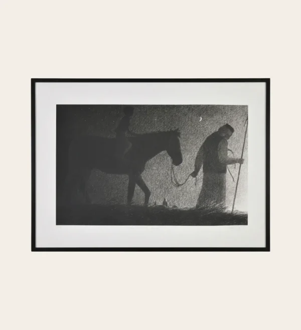 Dmitry Sandjiev Woman Walking Away original lithograph 1981 Widow of Shepherd series West 23 art gallery India