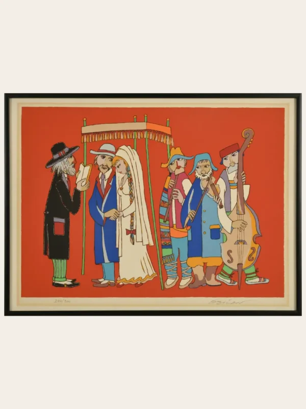 Jovan Obican The Jewish Wedding original serigraph 244 of 300 signed West 23 art gallery India