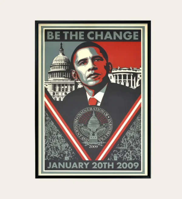 Shepard Fairey Be The Change Barack Obama inauguration 2009 offset lithograph limited edition West 23 art gallery India