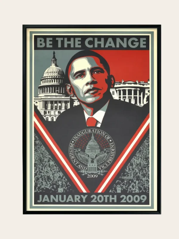 Shepard Fairey Be The Change Barack Obama inauguration 2009 offset lithograph limited edition West 23 art gallery India
